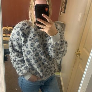 Cheetah print Sherpa sweatshirt